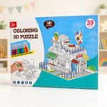 Παιδικό Coloring 3D Puzzle με Μαρκαδόρους – 39 Τεμάχια