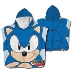 Παιδικό Πόντσο Θαλάσσης με Κουκούλα Sonic Μπλε