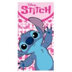 Παιδική Πετσέτα Θαλάσσης Stitch σε Ροζ Αποχρώσεις.