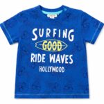 Βρεφική Μπλούζα Αγόρι Μπλε “Surfing Ride Waves”