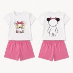 Παιδικό Σετ Κορίτσι με Ροζ Σορτσάκι και Μπλούζα Bear