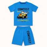 Παιδικό Σετ Αγόρι “Contest” με Μπλούζα και Βερμούδα – Μπλε