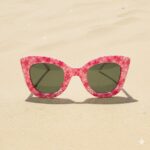 Παιδικά Γυαλιά Ηλίου Ροζ Floral Cat Eye.
