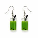 Κρεμαστά Σκουλαρίκια Bubble Tea Πράσινα