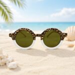 Παιδικά Γυαλιά Ηλίου Στρογγυλά Leopard & Γαλάζιο με UV400